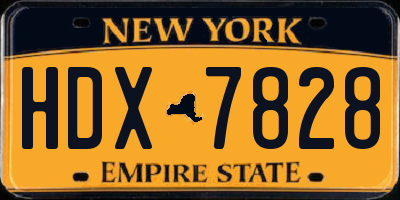 NY license plate HDX7828