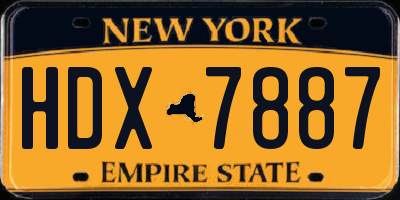 NY license plate HDX7887