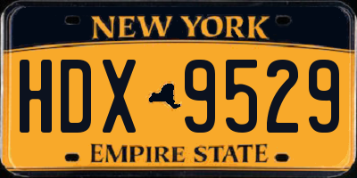 NY license plate HDX9529