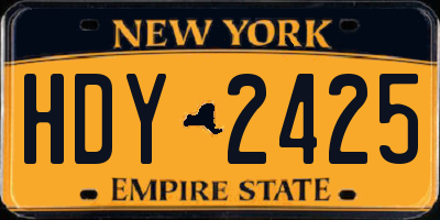 NY license plate HDY2425