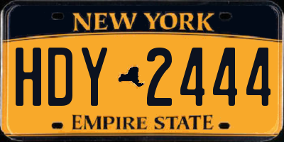 NY license plate HDY2444