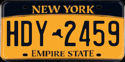 NY license plate HDY2459