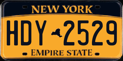 NY license plate HDY2529