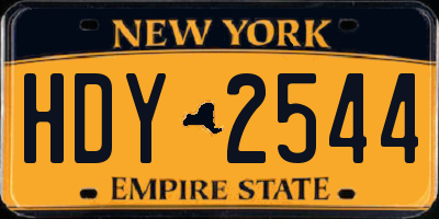 NY license plate HDY2544