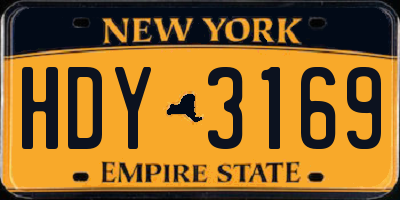 NY license plate HDY3169