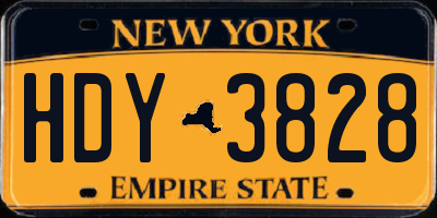 NY license plate HDY3828