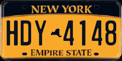 NY license plate HDY4148