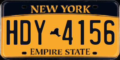 NY license plate HDY4156