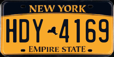 NY license plate HDY4169