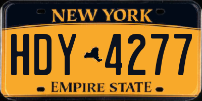 NY license plate HDY4277