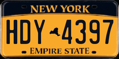 NY license plate HDY4397