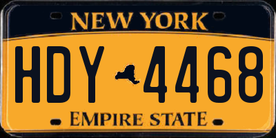 NY license plate HDY4468