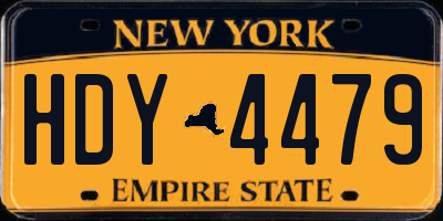 NY license plate HDY4479