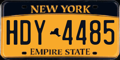 NY license plate HDY4485