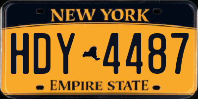 NY license plate HDY4487