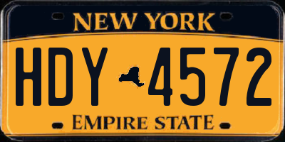 NY license plate HDY4572