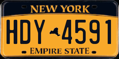 NY license plate HDY4591