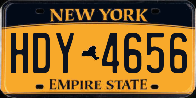 NY license plate HDY4656