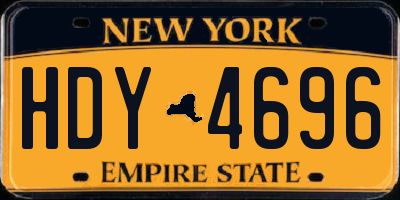 NY license plate HDY4696