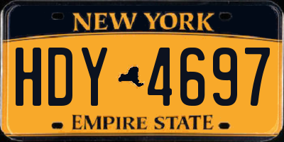 NY license plate HDY4697