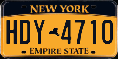 NY license plate HDY4710