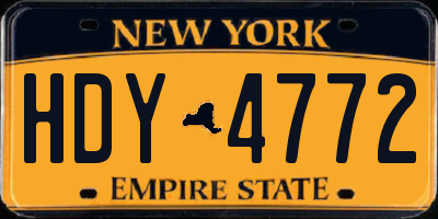 NY license plate HDY4772