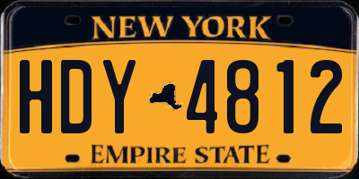 NY license plate HDY4812
