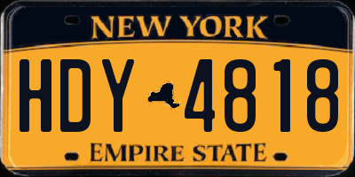 NY license plate HDY4818