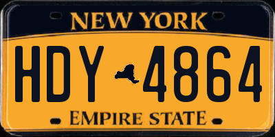 NY license plate HDY4864