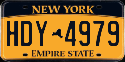 NY license plate HDY4979