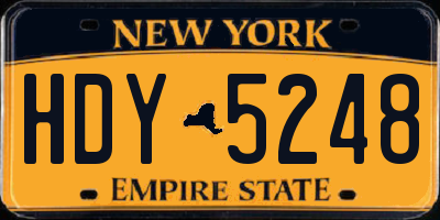 NY license plate HDY5248