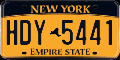 NY license plate HDY5441