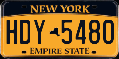 NY license plate HDY5480