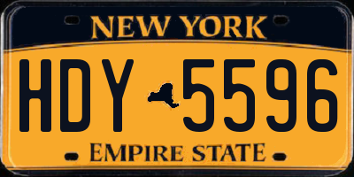NY license plate HDY5596
