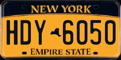 NY license plate HDY6050
