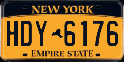 NY license plate HDY6176
