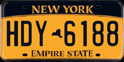 NY license plate HDY6188