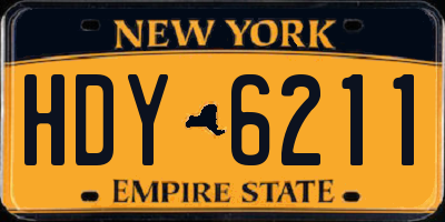 NY license plate HDY6211