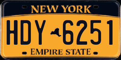 NY license plate HDY6251