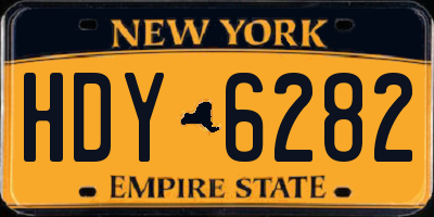 NY license plate HDY6282