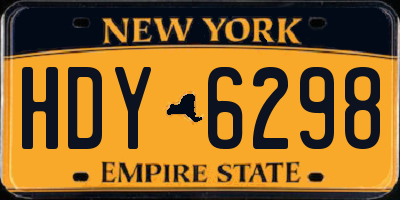 NY license plate HDY6298