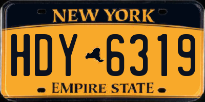 NY license plate HDY6319
