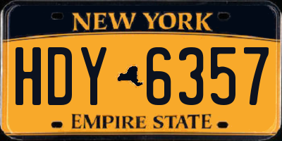 NY license plate HDY6357