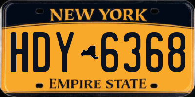 NY license plate HDY6368