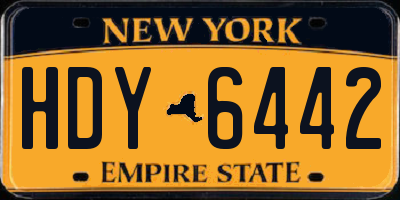 NY license plate HDY6442