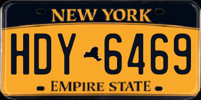 NY license plate HDY6469