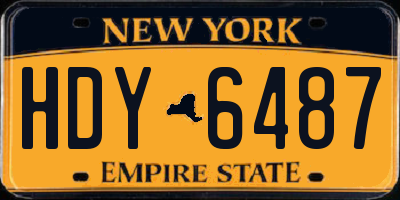 NY license plate HDY6487