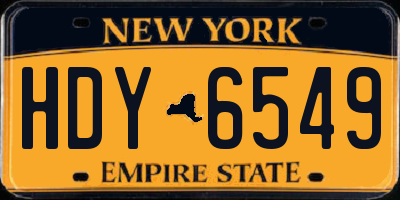 NY license plate HDY6549
