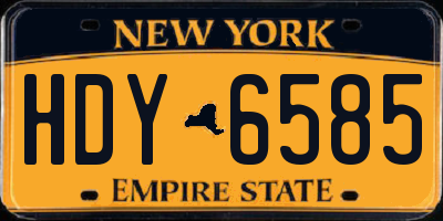 NY license plate HDY6585