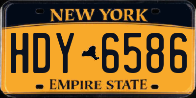 NY license plate HDY6586